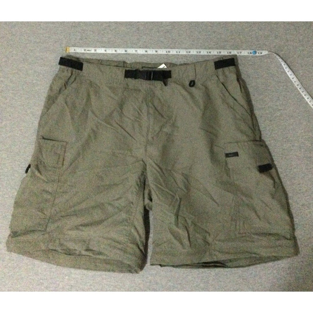 REI  Shorts women 14 khaki Hiking Cargo Belted Outdoors Utility UPF 50
